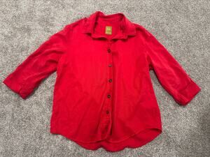 Pulp Women's Bright Red Button-Down Shirt